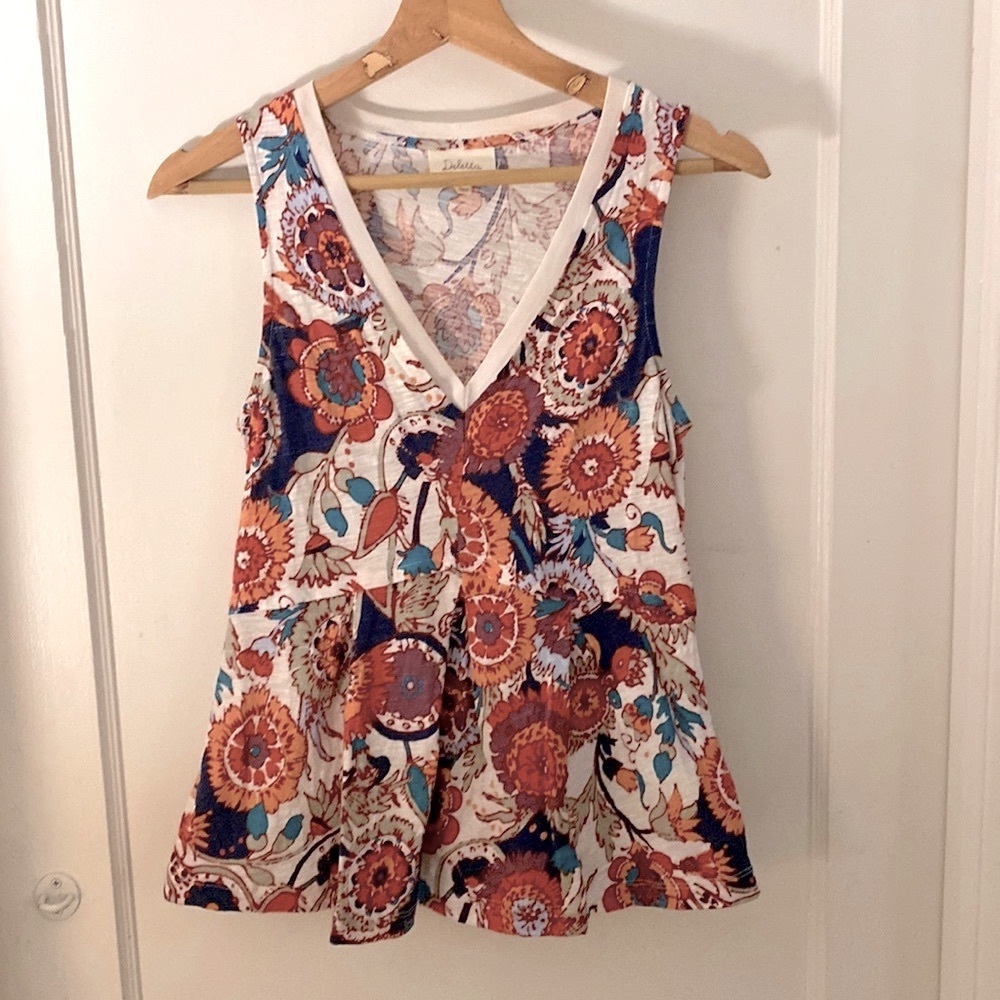 Anthropologie Deletta peplum tank